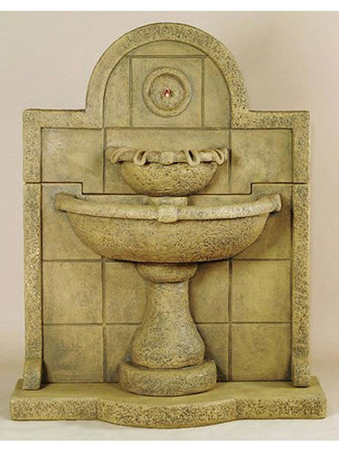 Terme del Foro Wall Cast Stone Outdoor Water Fountain With Spout Fountain Tuscan